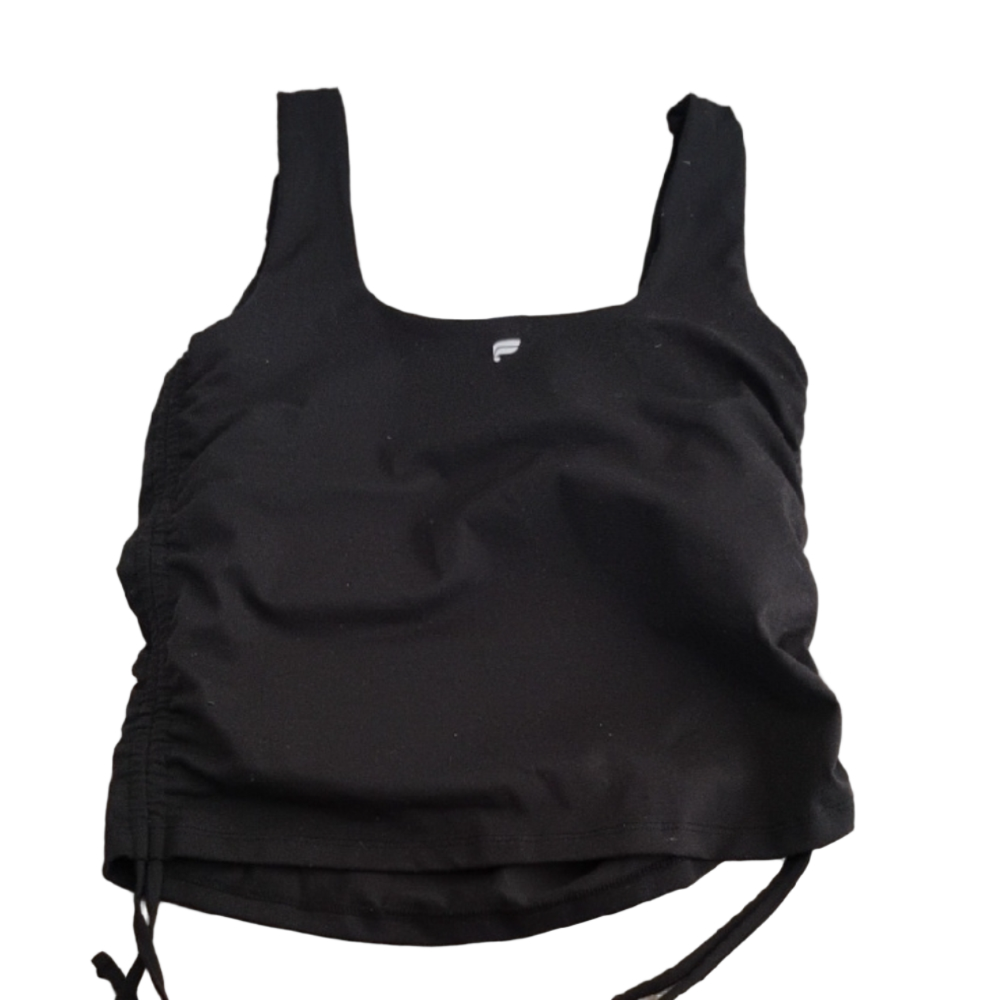 Fabletics Women's Size Medium Black Athletic Top Cenched Crop Active Wear